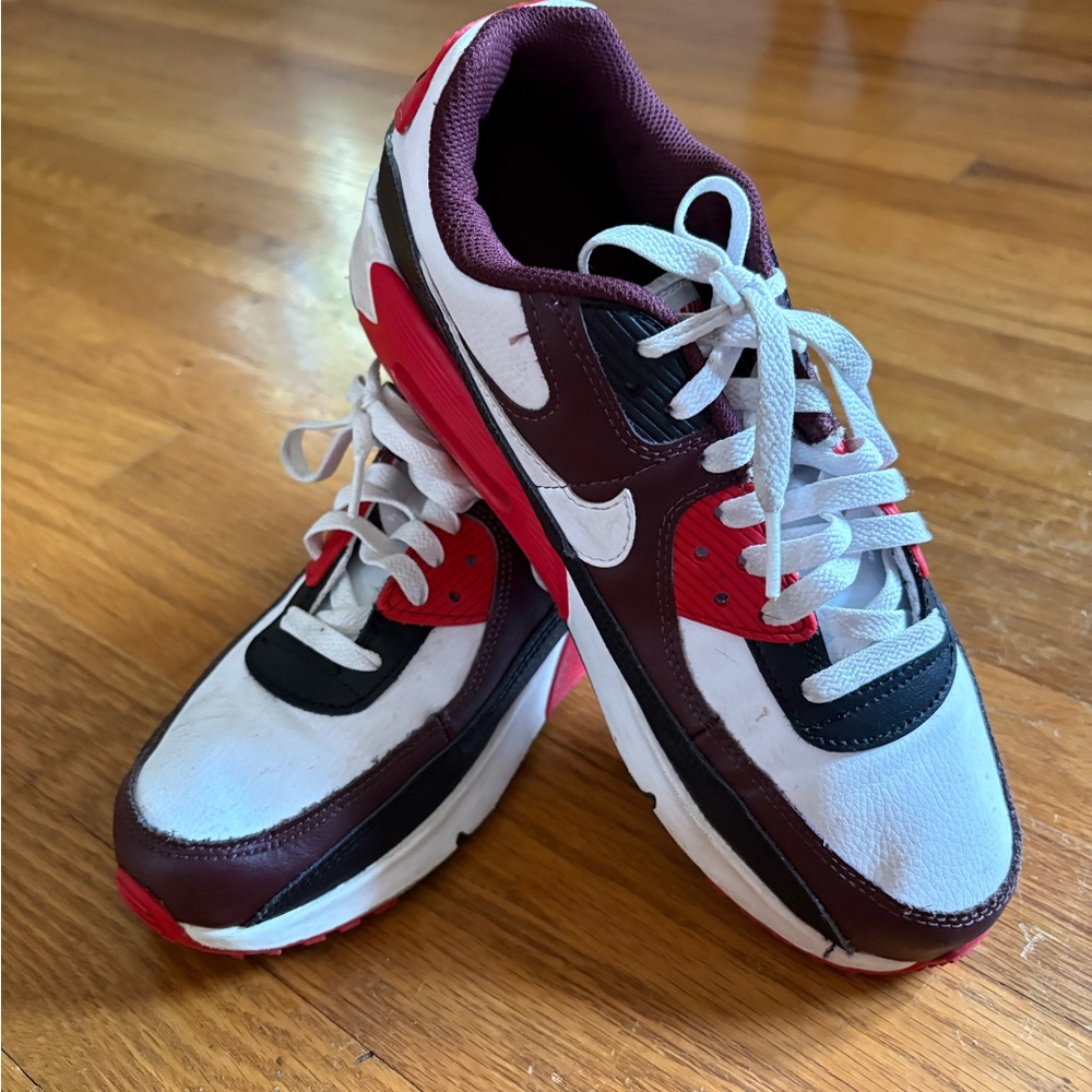 Nike Red, Burgundy and white Air Max
